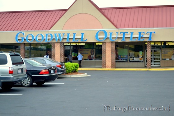 Shopping at a Goodwill Outlet center (pay by the POUND for clothes!)