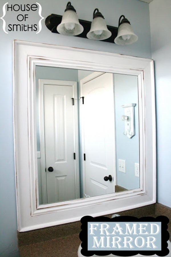 10+ diy ideas for how to frame that basic bathroom mirror