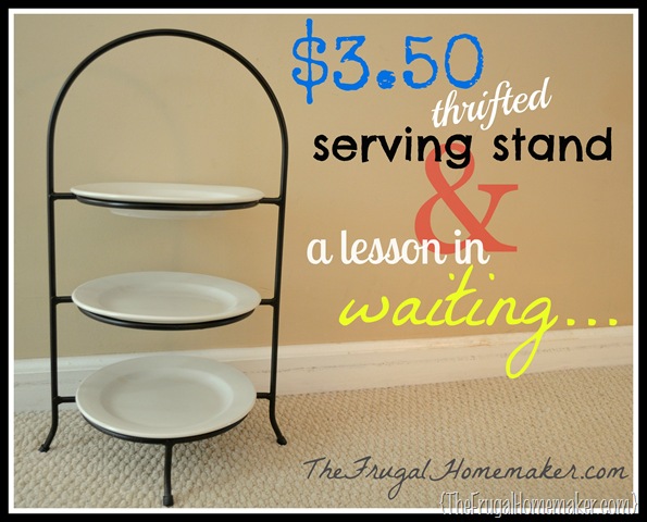 $3.50 serving stand   waiting