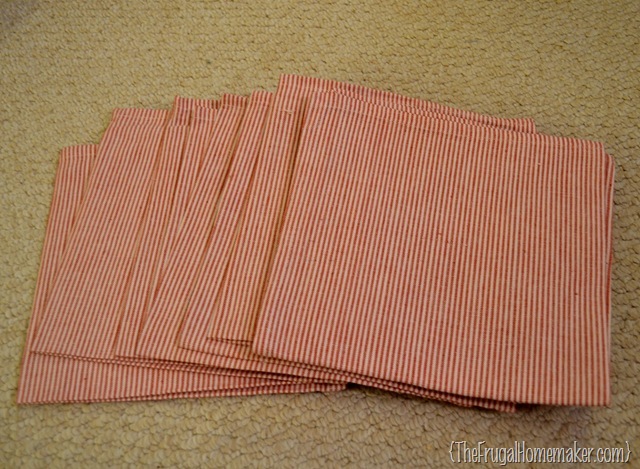 red and white napkins