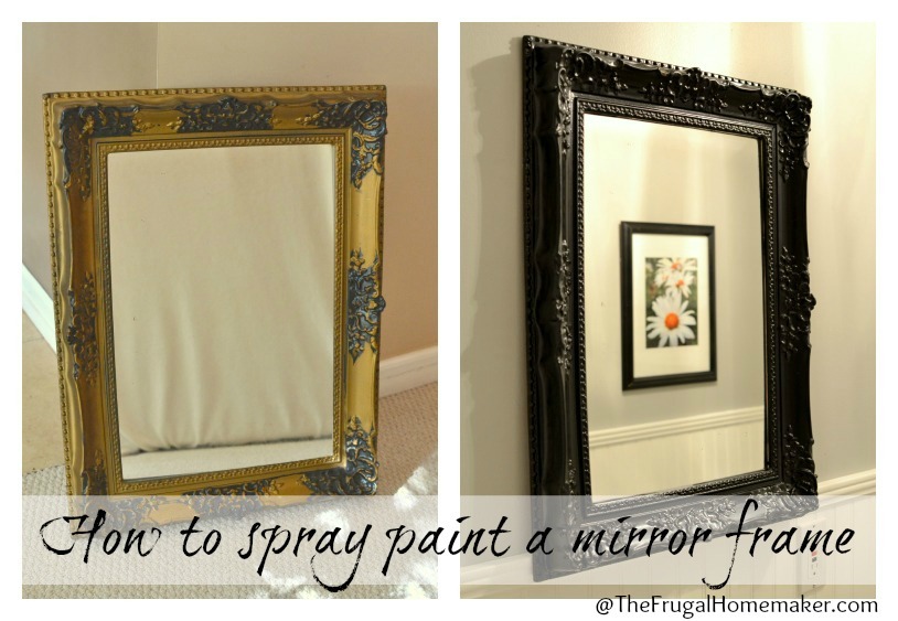 Spray Paint A Mirror Frame, How To Repaint A Gold Framed Mirror