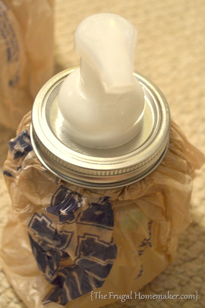 DIY Mason jar soap dispensers