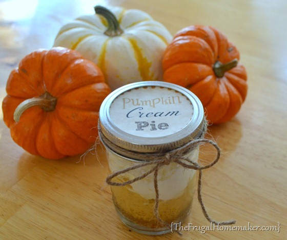 Pumpkin Cream Pie (served in individual mason jars)