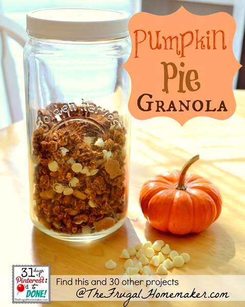 Pumpkin Pie Granola