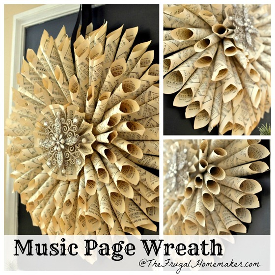Music Page Wreath