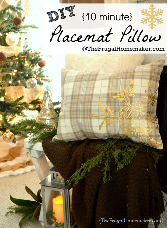 DIY Placemat pillow tutorial