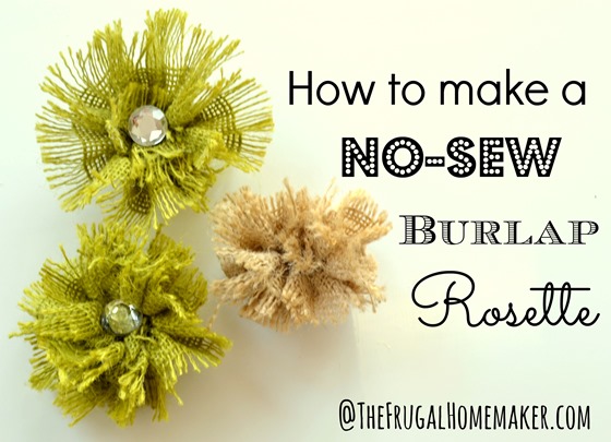 How to make a no-sew burlap rosette 