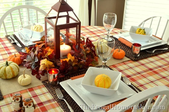 Fall Table with Better Homes and Gardens dishes