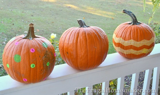 Painted Pumpkins with Behr paint