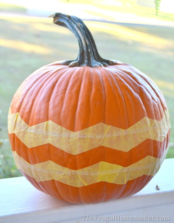 Painted Pumpkins with Behr paint