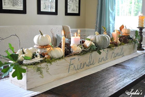 side of fall centerpiece