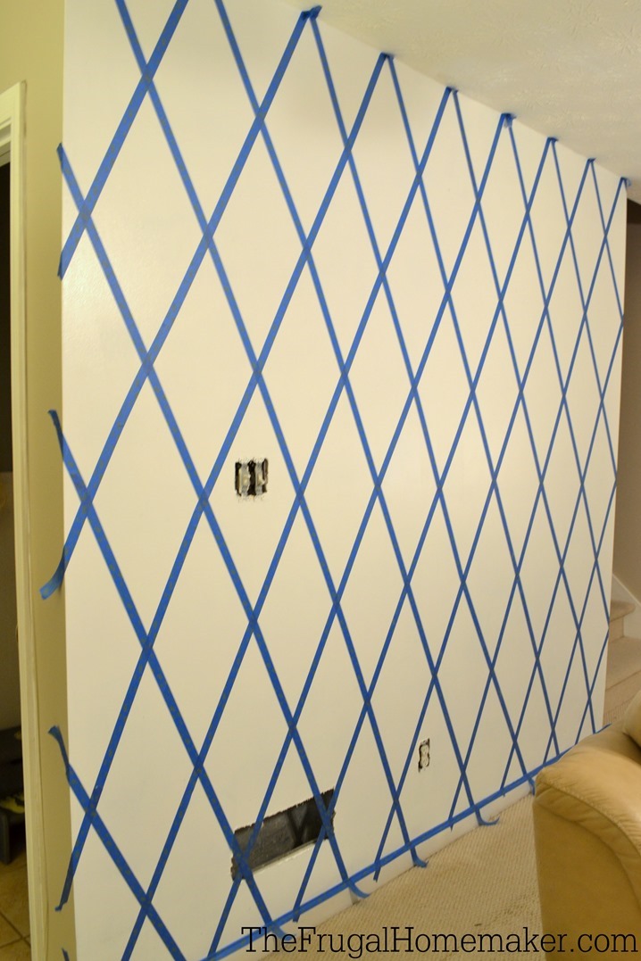 How to paint a Diamond Accent Wall with ScotchBlue tape