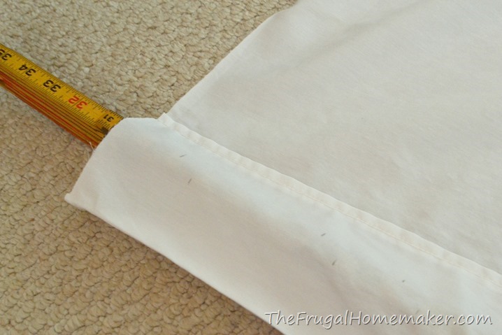 How to make no-sew back-tab curtain from a sheet