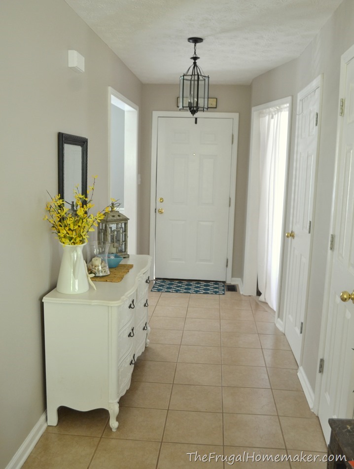 Entryway Before And After Beige To Greige With Behr Paint - Wheat Bread Paint Color Reviews