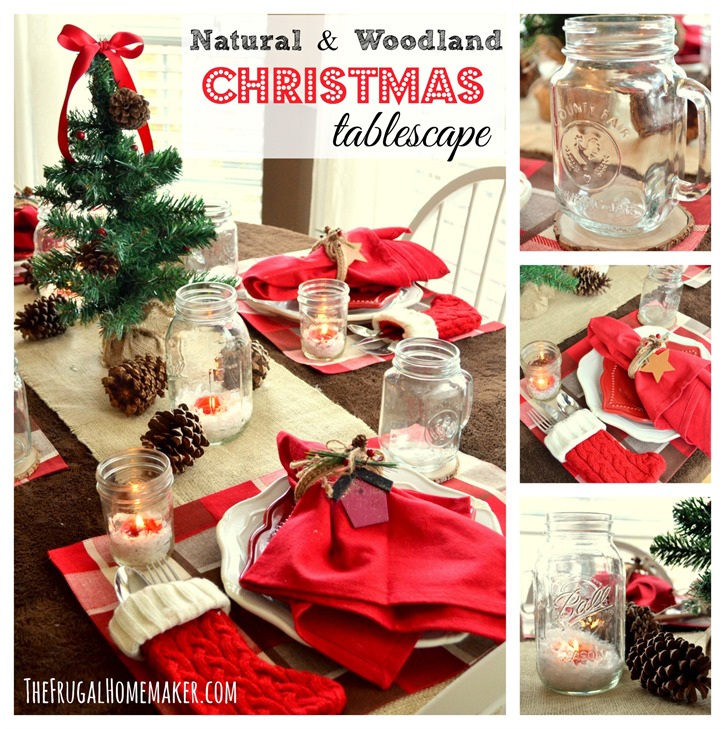 Natural & Woodland Christmas tablecape