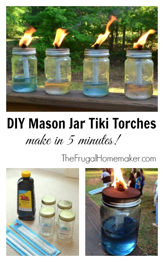 DIY Mason Jar Tiki Torches