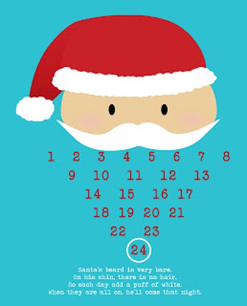 Santa Christmas Countdown printable