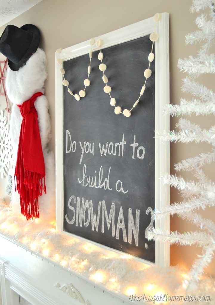 Do You Want to Build a Snowman Winter Mantel