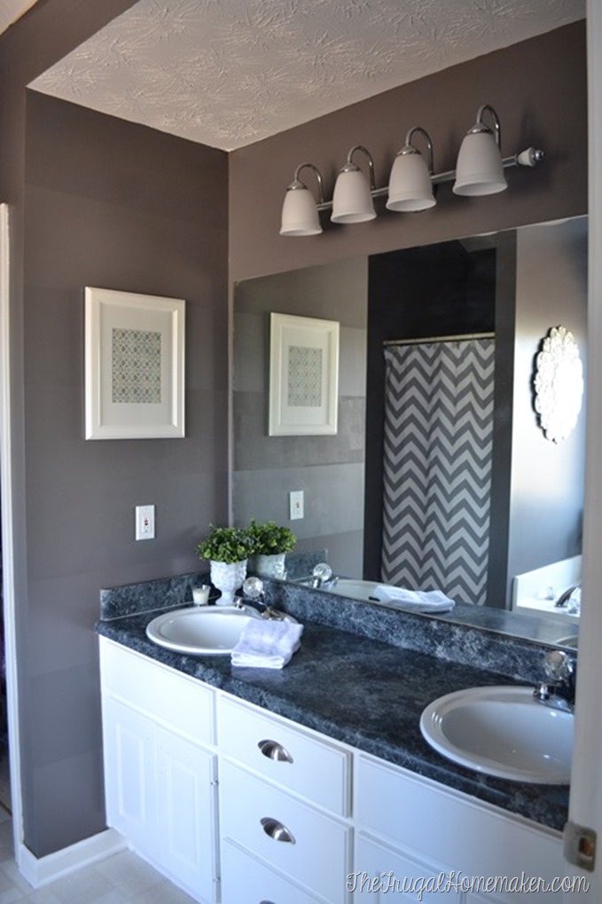 Frame That Basic Bathroom Mirror, Bathroom Mirror And Shelves Ideas