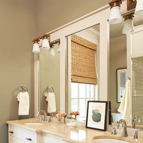 10 Diy Ideas For How To Frame That Basic Bathroom Mirror - Bathroom Framed Mirror Ideas