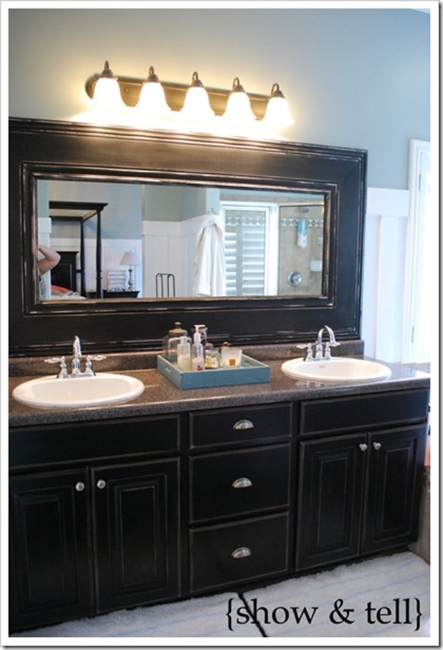 Frame That Basic Bathroom Mirror, Inexpensive Ways To Frame A Bathroom Mirror
