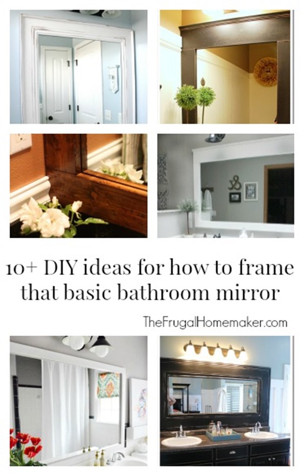 10  DIY ideas for how to frame that basic bathroom mirror