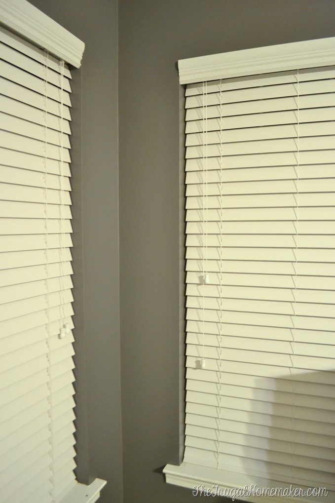 New Faux Wood white blinds in the Master Bedroom