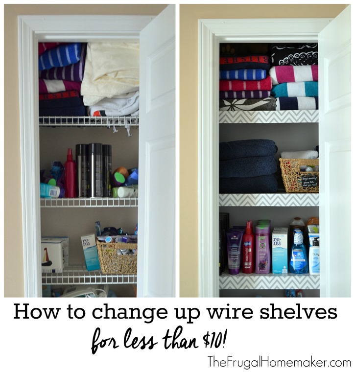 How To Change Up Wire Shelves For Less, How To Make Wire Shelves Look Good