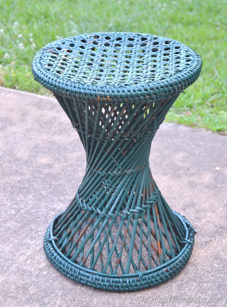 yard sale wicker stool