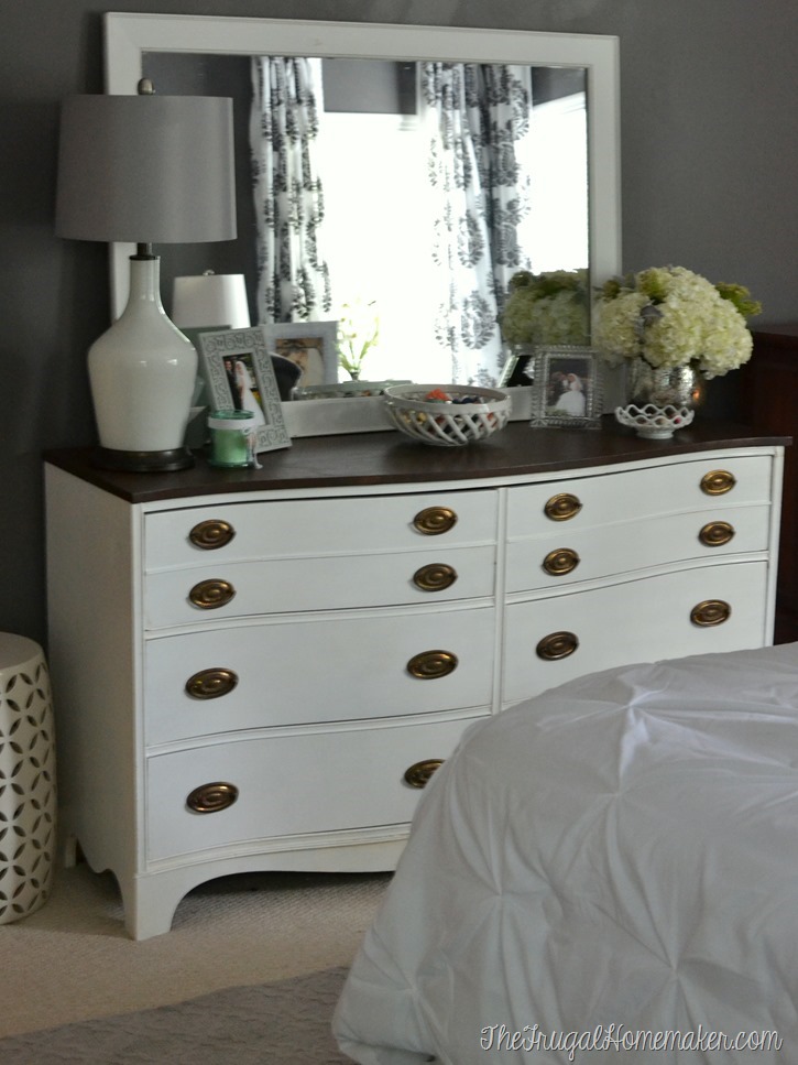 Painted Dresser And Mirror Makeover, Bedroom Dresser Top Decor Ideas