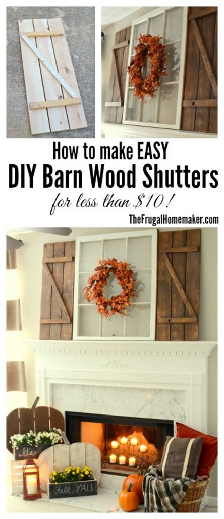 How to make EASY DIY Barn Wood Shutters for less than $10