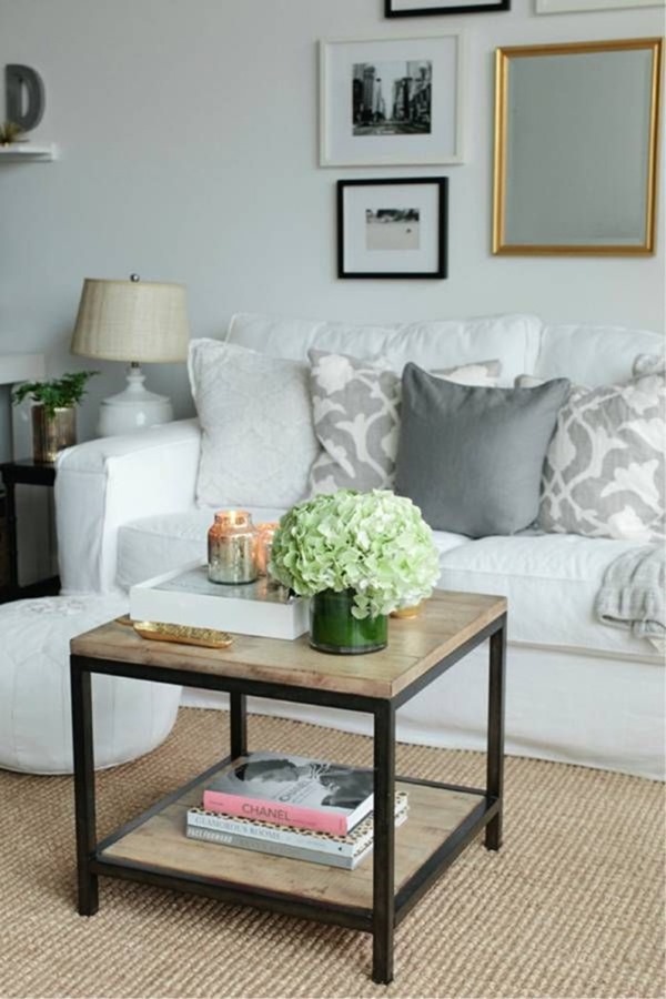 white couch in living room