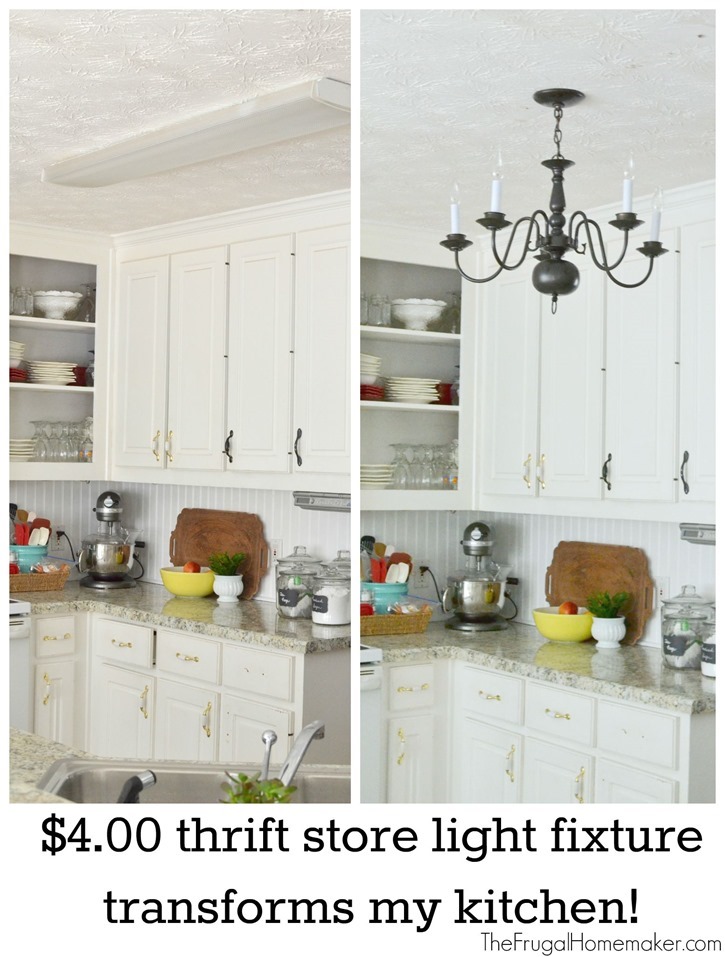$4.00 thrift store kitchen light fixture