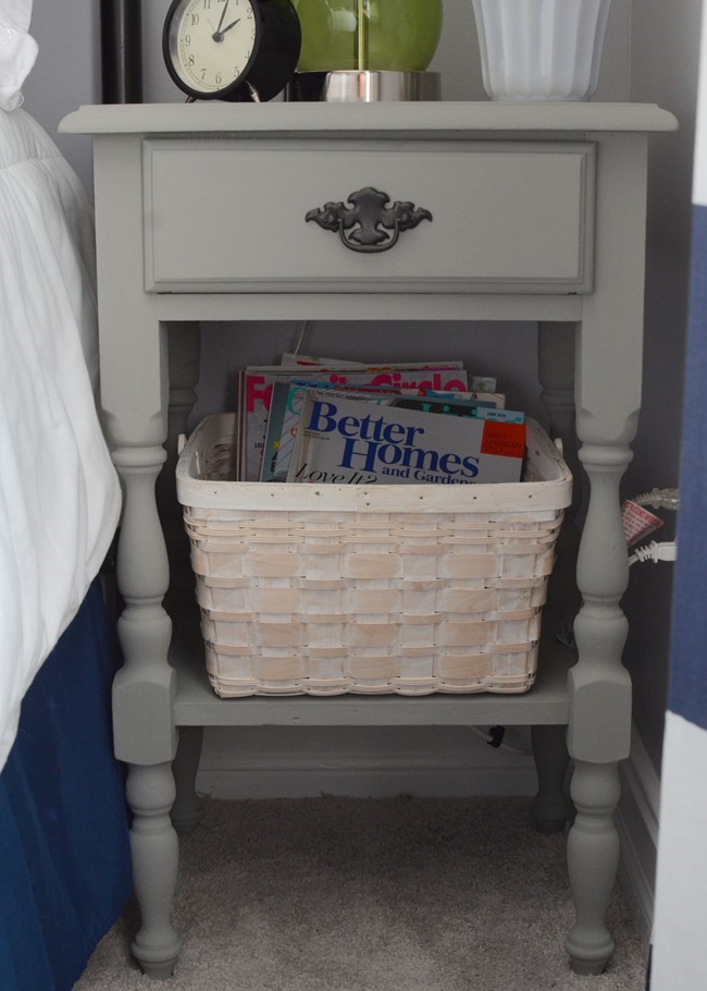 $6 gray nightstand for the guest room