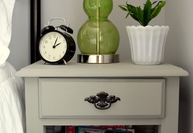 $6 gray nightstand for the guest room