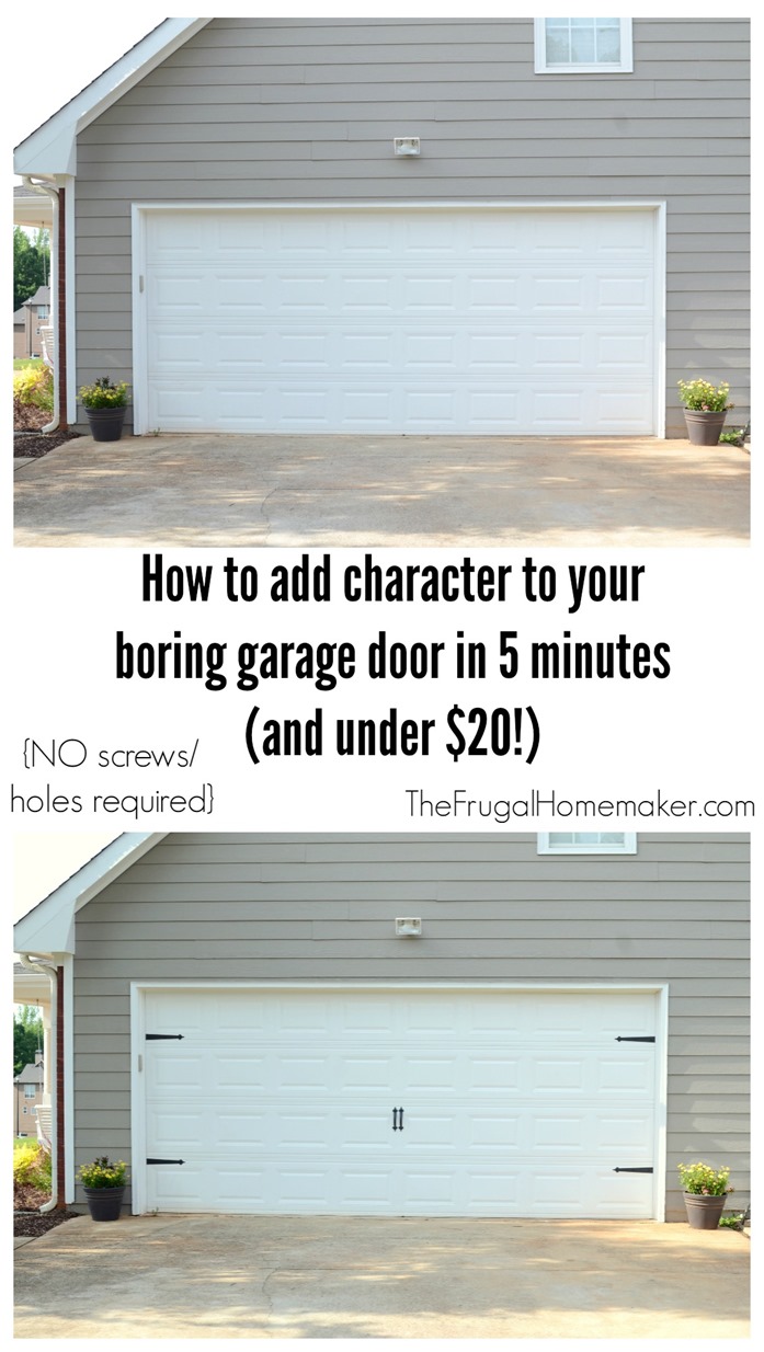 How to add character to your garage door in 5 minutes and for less than $20