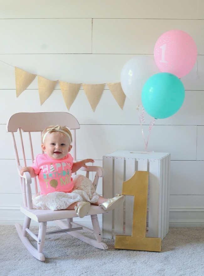 Pink, Mint & Gold 1st Birthday Party