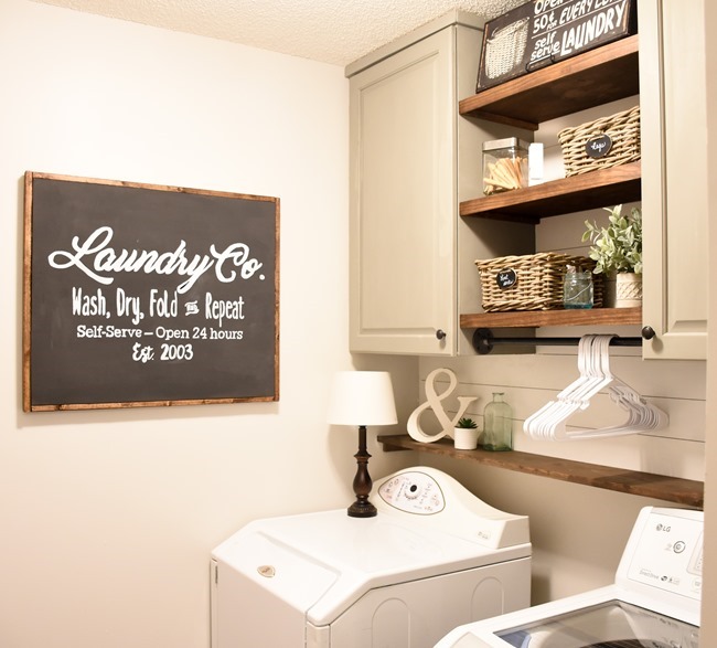 Farmhouse style Laundry room makeover (for under $100)-5