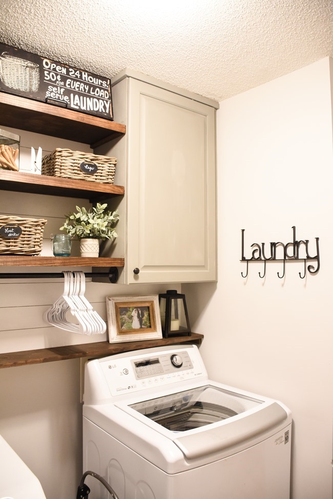 Farmhouse style Laundry room makeover (for under $100)-8