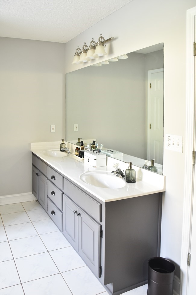 Master Bathroom vanity painted gray (7 of 9)