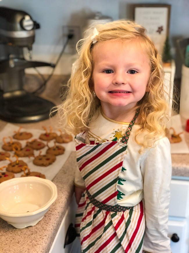 Peanut Butter Rudolph Cookies easy for kids to make-12