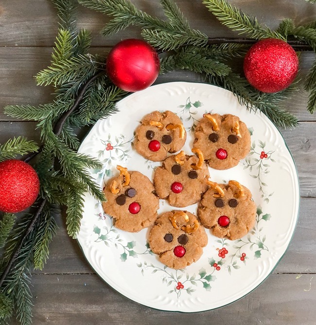 Peanut Butter Rudolph Cookies easy for kids to make-16