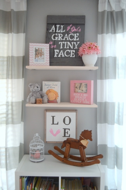diy floating bookshelves for nursery