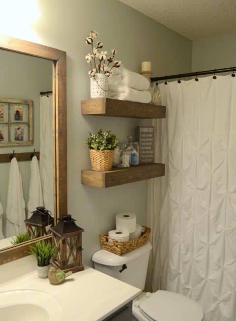 Diy Rustic Wood Floating Shelves The Frugal Homemaker - How To Make Floating Shelves For Bathroom